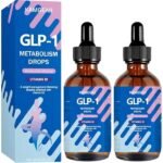 60ml glp 1 supplement drops for women and men, fast and easy to use 2pcs k1