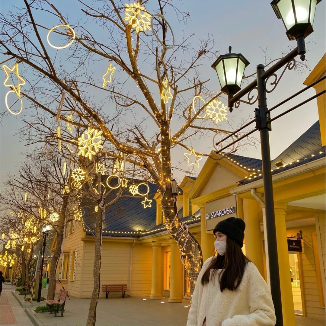 duckkoko big christmas snowflakes lights waterproof battery operated snowflakes christmas decorations